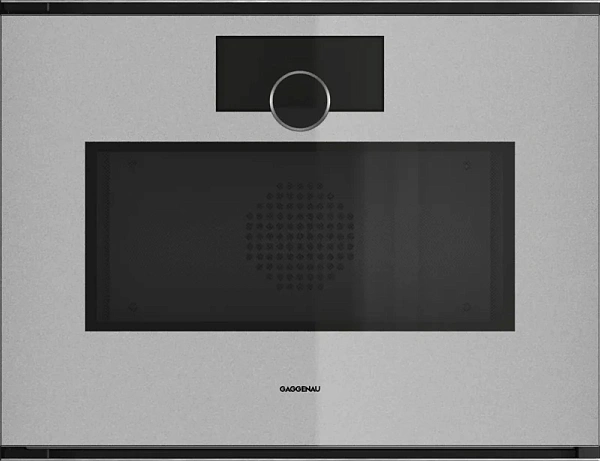 Gaggenau GM250130 — Комбинированный духовой шкаф с микроволнами Петли двери справа, отделка Gaggenau Sterling